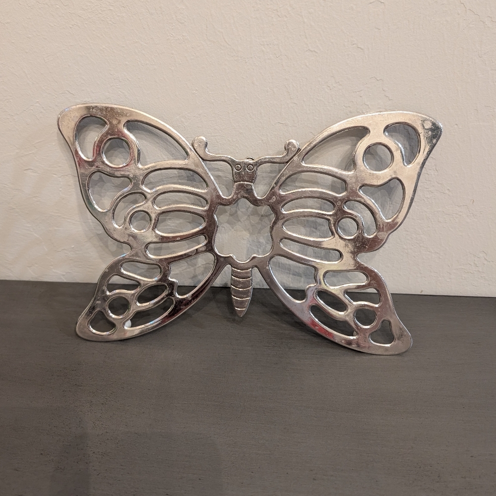 Leonard Silverplate Butterfly Wall Art